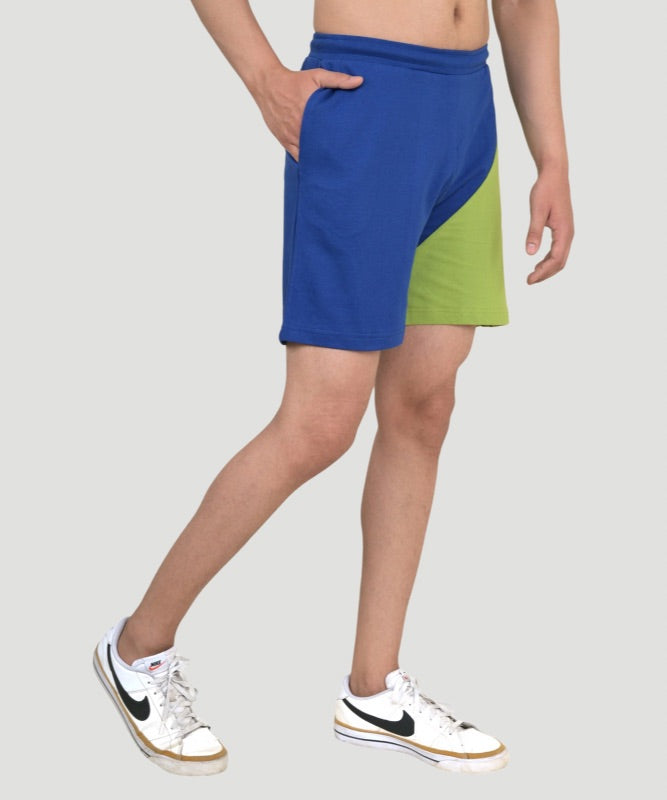 Indusvale Men's Multicolor Colorblock Regular Fit Shorts